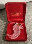 Waterford Crystal Seahorse 3.5” Paperweight Hand Cooler Figurine W/ Box Vintage
