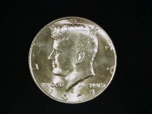1977-D Kennedy Half Dollar AU+++ (1). Free Shipping!