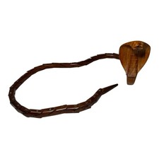 Hand Made Folk Art Wooden Cobra Articulated Jointed Toy Snake 97cm