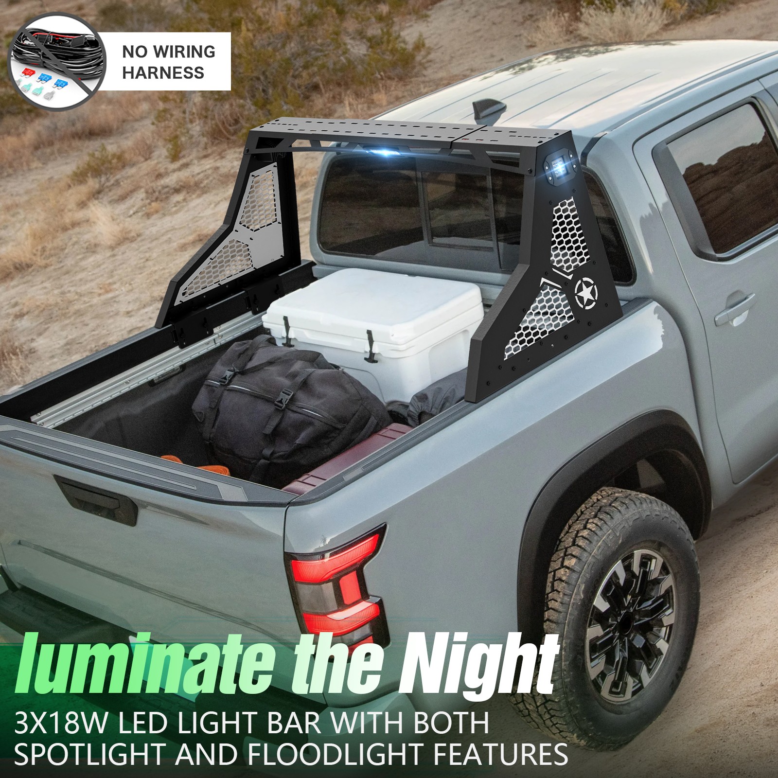 For Titan/Frontier/Tundra/Colorado/Canyon/Tacoma Truck Adjustable Sport Roll Bar