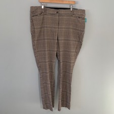 NEW Maurices Womens 24W Bootcut Bengaline Pants Mid Rise Plaid Career Casual