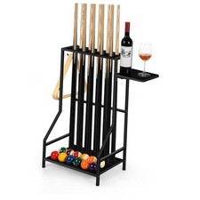 Pool Stick Holder Pool Cue Holder Wood Pool Cue Stick Rack Floor Stand Black