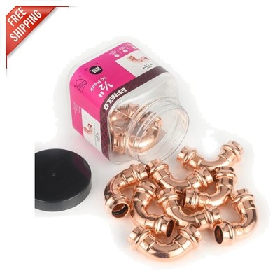 Professional Grade 10-Pack Copper 90° Elbow Fittings for Copper Tube Connections