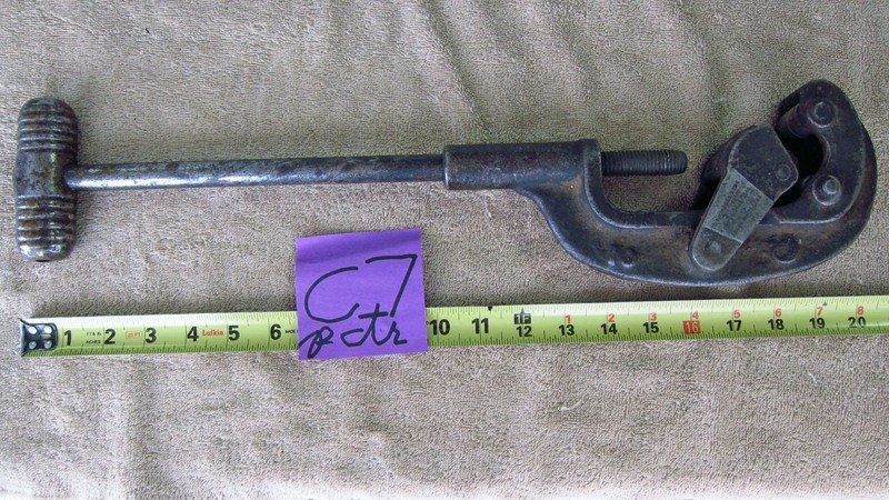 Saunders 22 inch vintage pipe cutter. Patented 1880 - 82
