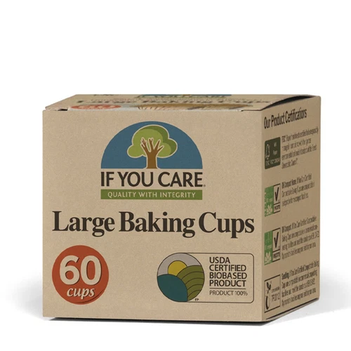 If You Care Large Baking Cups 60 Pack Unbleached FSC Certified