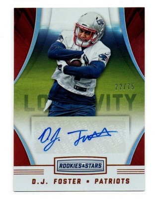 2016 Rookies & Stars Rookie Longevity AUTO RC /75 #RLS-DJF D.J. Foster