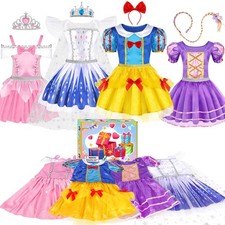 Princess Dress Up, Dress Up Clothes, Cosplay Princess Costume Gift Set with P...