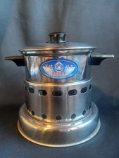 Shengde Stainless Boutique / Stainless Steel Hot Pot With Alcohol Stove