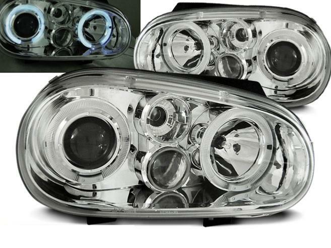 Feux phares VW Golf 4 chrome de rechange contre l'usure du plastique opaque des phases 1 et 2