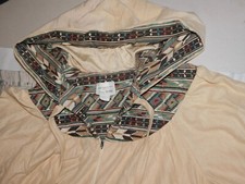 VTG 60s 70s JC PENNEY LOUNGE WEAR ZIP FRONT ROBE HOOD AZTEC QUILTED HOUSE DRESS