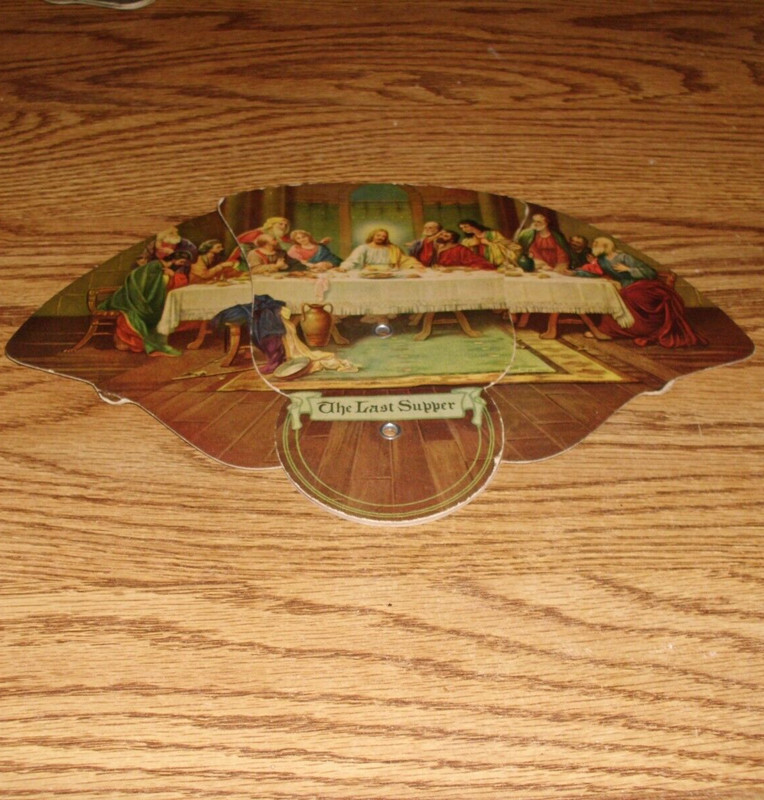 VINTAGE ADVERTISING FAN 040125 (THE LAST SUPPER)