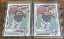 C.J. Chatham 2021 Bowman Prospects Chrome #BCP-113 Boston Red Sox Lot (2)