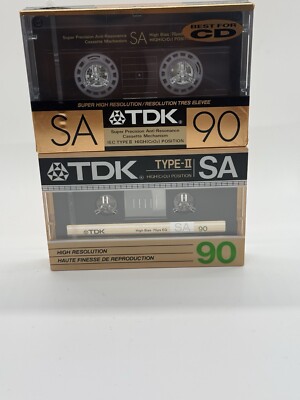 NEW/SEALED VINTAGE 1980  TDK TYPE-II SA 90 MINUTE BLANK AUDIO CASSETTE JAPAN (2)