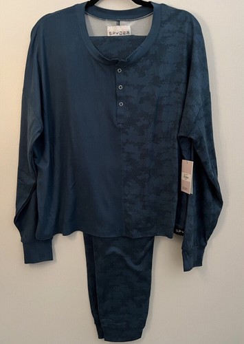 Spyder Women 2 Piece Pajama Loungewear Set Jogger Long Sleeve Print large