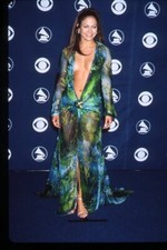 JENNIFER LOPEZ JLo SELENA All I Have IM REAL 2000 Versace GREEN DRESS SLIDE 178