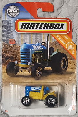 2018 Matchbox CROP MASTER #40/125   blue/yellow tractor 5/20 CONSTRUCTION  