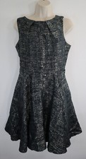 Closet Dress UK 10 Gold Navy Mix Boho Pleated