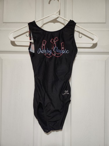 GK ELITE Gymnastikanzug CL Kinder Large 12-14 Kentucky Derby Classic schwarz - Bild 2 von 4