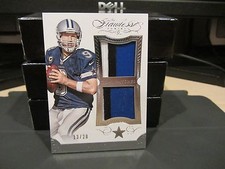Panini Flawless Blue Game Worn Dual Patches Jersey Cowboys Tony Romo  13/20 2015