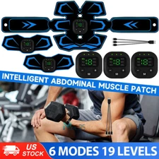 Muscle Stimulator EMS Ab Trainer Tens Unit Portable Stimulater Abs Massager Belt