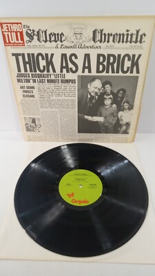 Jethro Tull~Thick As a Brick Vinyl LP~1972 Chrysalis Records~W/Newspaper, Vg++