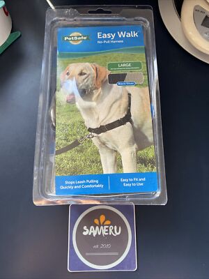 NEW PETSAFE EASY WALK NO-PULL HARNESS LARGE BLACK/SILVER FREE SHIPPING!!