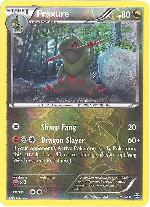Pokemon Card - XY BREAKthrough 110/162 - FRAXURE (REVERSE holo-foil) - NM/Mint