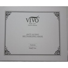 VIVO Per Lei Anti Aging Recharging Mask Dead Sea Minerals Gold 4 Pieces