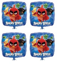 4x 18" Angry Birds Foil Mylar Balloon Party Decoration!
