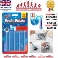 Drain Cleaning Sticks 12 Pack Vegan Enzyme Sink Cleaner Eco-Friendly Ecozone NEW