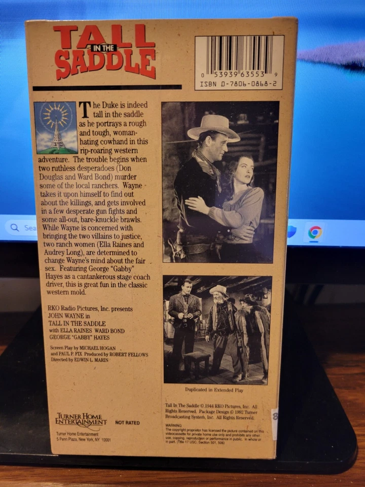 John Wayne: Tall In The Saddle (VHS, 1992) NEW, Sealed - Image 2 of 2