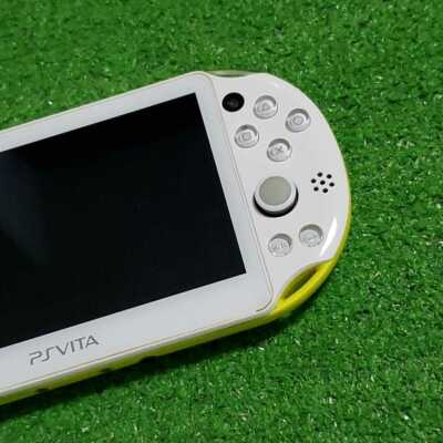 Good】SONY PS Vita Wi-Fi Console PCH-2000 ZA13 White/ Lime Green