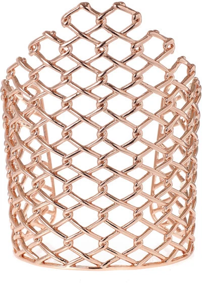 NUEVO Brazalete de eslabones de púas Alexis Bittar tono oro rosa rosa