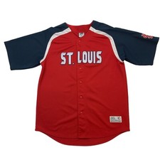 Vintage St Louis Cardinals Jersey Mens XL Red Blue MLB Baseball Dynasty Series