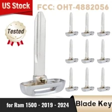10* Remote Emergency Smart Key Uncut Insert Blade for Dodge Ram 1500 2019 - 2024