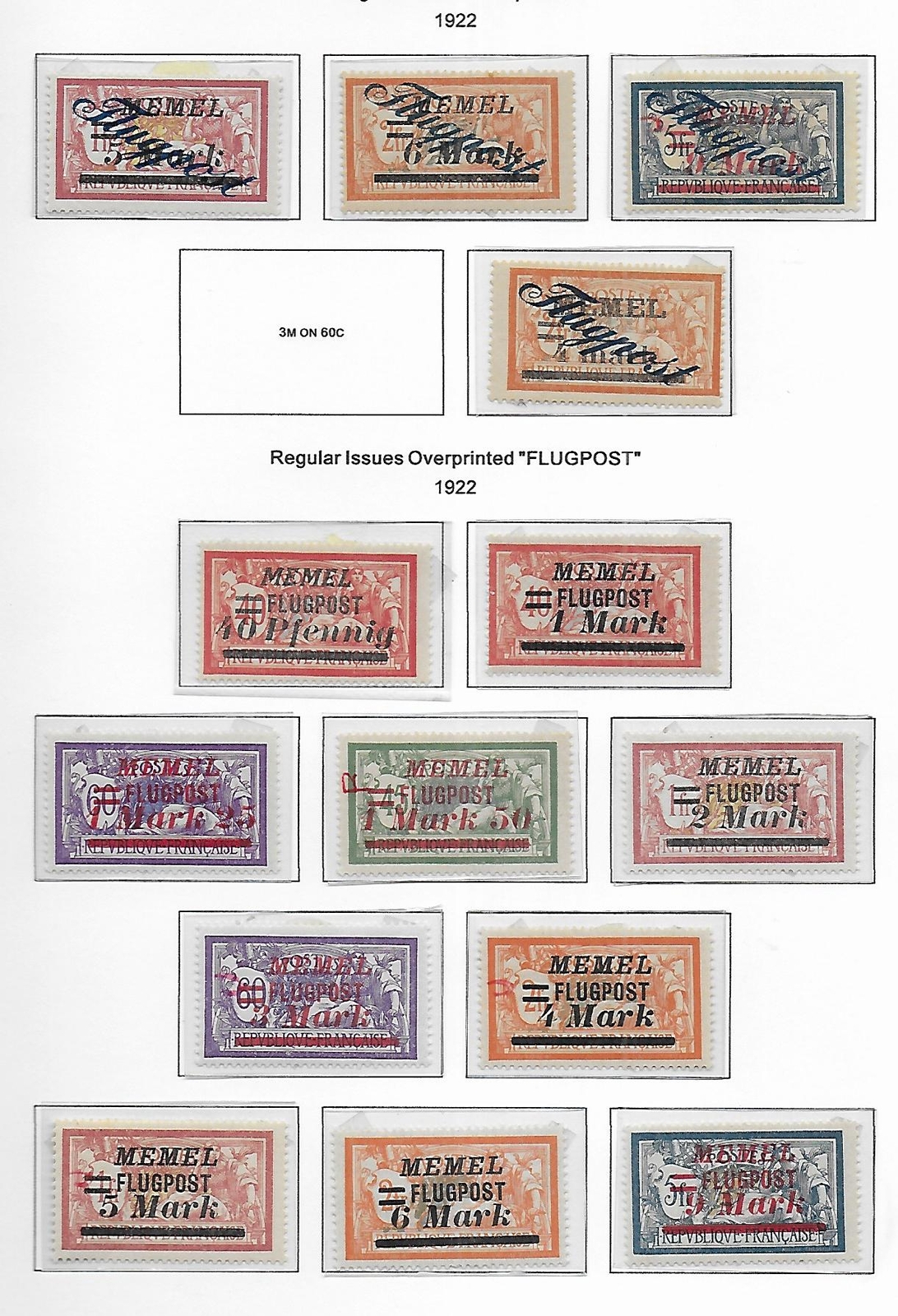 Memel stamps 1922 Collection of 14 stamps HIGH VALUE! eBay