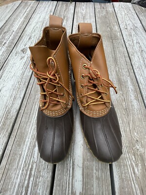 LL Bean Duck Boots 175051 Mens Size 10 M Tan Brown Lace  display picture 2