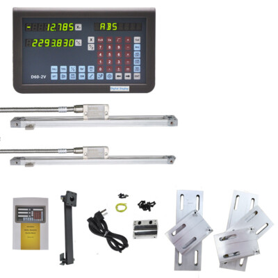 2Axis Multi-function Metal DRO Digital Display,IP67 Precision Magnetic Scale Kit