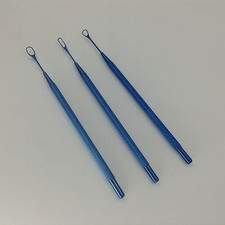 un conjunto de 3 piezas Titanio Ojo Lente Bucle Oftálmico Ojo Instrumento quirúrgico