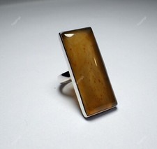 Gift For Women Band Christmas Special Ring Size 6 925 Silver Natural Agate