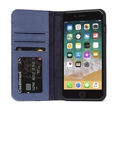Custodia folio decodificata in pelle pieno fiore chiusura elastica per iPhone... - Foto 3 di 3