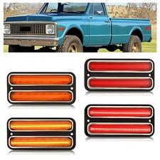 For Chevy Gmc C10k10c20 Pickup Suburban 1967-1972 Led Side Marker Lights Set