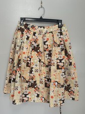 Max Studio Vintage 1970s Size S Multicolor Cotton Blend Womens Semi Wrap Skirt