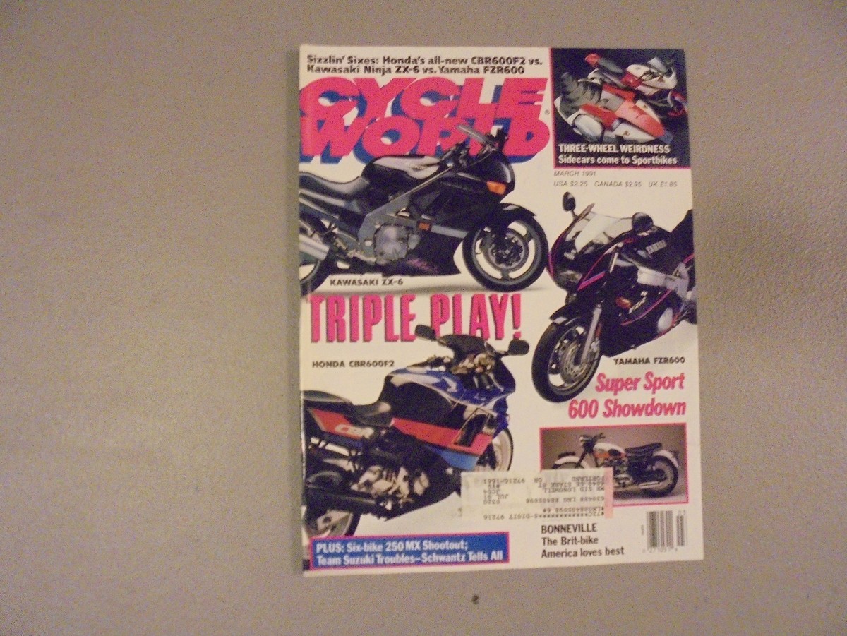 MARCH 1991 CYCLE WORLD MAGAZINE, 250MX COMP,SUZUKI,KTM,KAWASAKI
