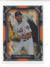 2018 Topps High Tek PortraiTEK Orange #PTAR Amed Rosario Rookie Mets Rays /25 