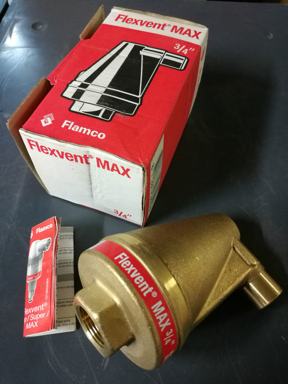 Purgeur à flotteur Flamco Flexvent Max 3/4 pouce pour installations de chauffage