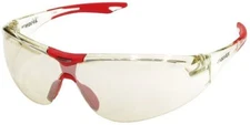 Delta Plus Avion Safety Glasses Red Temple Tip Indoor/Outdoor Lens