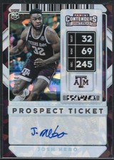 2020-21 Contenders Draft Picks Josh Nebo Prospect Ticket Auto #32 Cracked Ice/23
