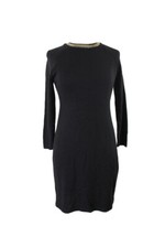 Calvin Klein Petite Black Embellished Neck Sweater Dress PL