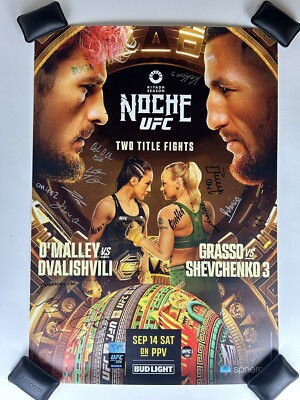 Sean O'Malley UFC Signed Event Poster 306 299 292 269 264 260